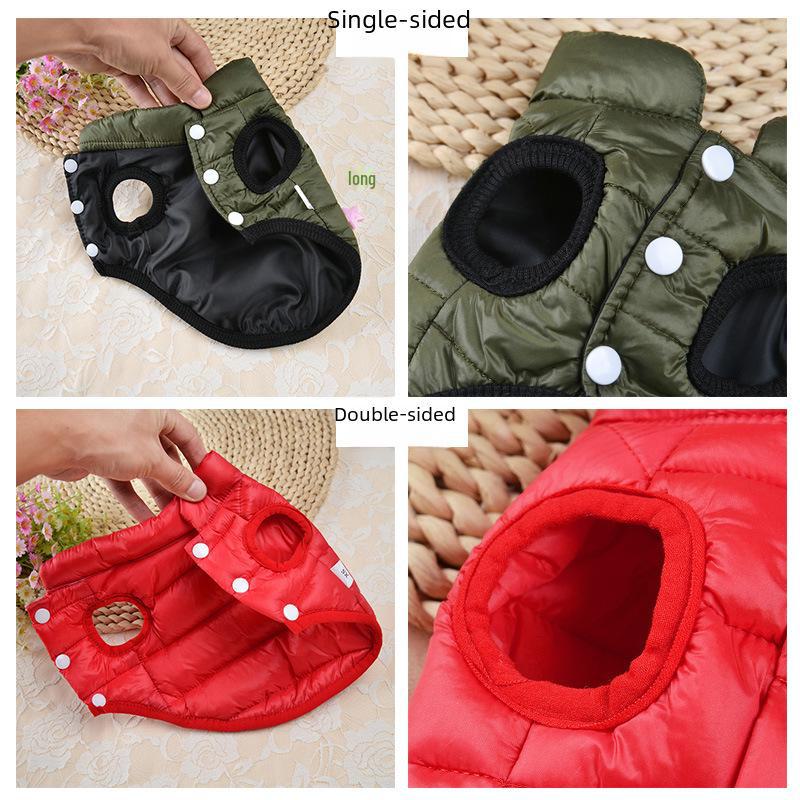 Neuer warmer Daunenmantel für Haustiere – Herbst-/Winter-Hunde- und Katzenkleidung für kleine Rassen