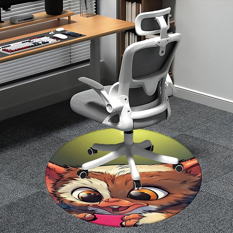 

Gizmo,Mogwai Chair mat Round Rug Office carpet, Machine Washable, Non slip, Suitable for Living Rooms, Bedrooms 80cm