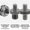 Male To Female Mount Screw Kit 1/4" to 3/8" Screw Convert Adapter Camera Screw Nut Set  Monopod