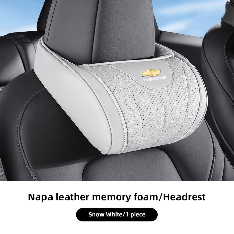 Мягкая поясничная подушка из кожи наппа с эффектом памяти для подголовника автомобиля Chevrolet Cruze Sonic Silverado Corvette Camaro Captiva Suburban