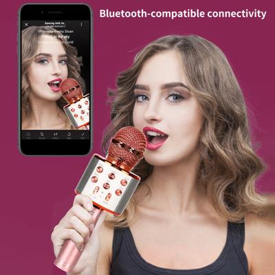 Kabelloses Mikrofon Hohe Wiedergabetreue Intelligente Geräuschunterdrückung Sprachsteuerung LED-Lichter Bluetooth-kompatibel Karaoke-Mikrofon Lustiger Sprachwechsler