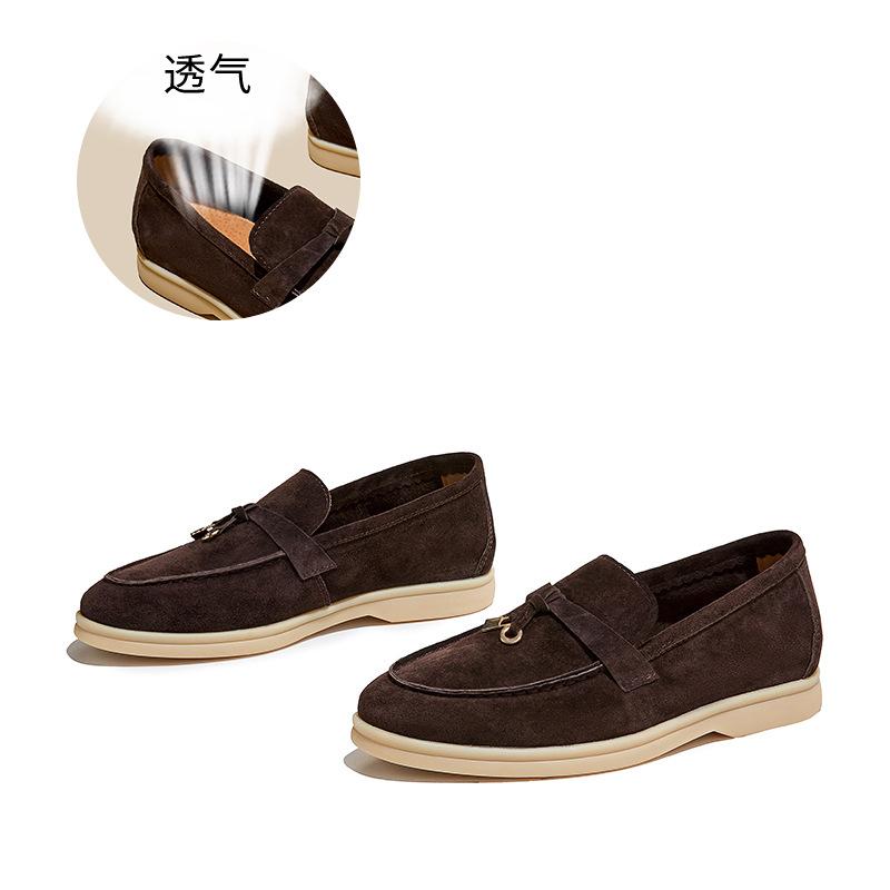 Leather loafers autumn one-pedal fashionable versatile