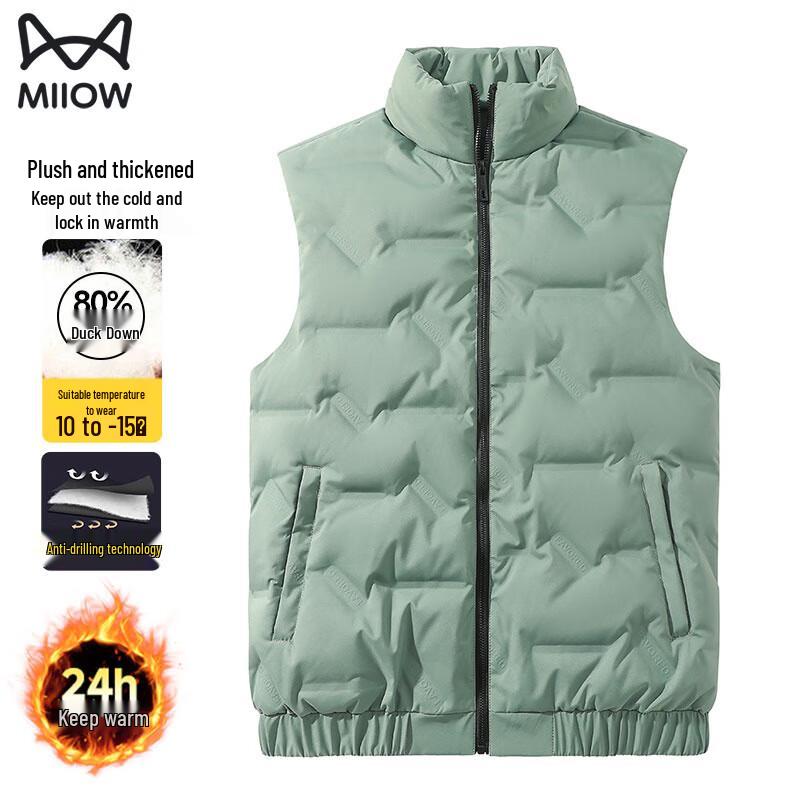 

Men s Stand Collar Duck Down Puffer Vest 3XL