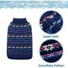 BINGPET Dog Sweaters for Large Dogs,Winter Dog Sweater Warm Clothes Boys Girls with Leash Hole,Classic Snowflake Doggy Knitwear Clothes,Ideal Gift