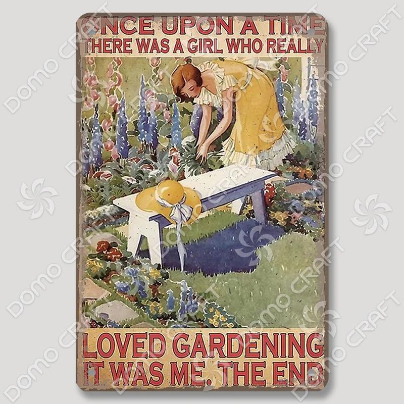 Vintage Cats Gardening Metal Tin Sign  xcm Wall Decor for Cafe Farmhouse Backgarden  Perfect for Home Decor  Gifts