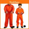 Luxurious Mens Prisoner Overall Orange Jumpsuit Costume For Stag Do Parties