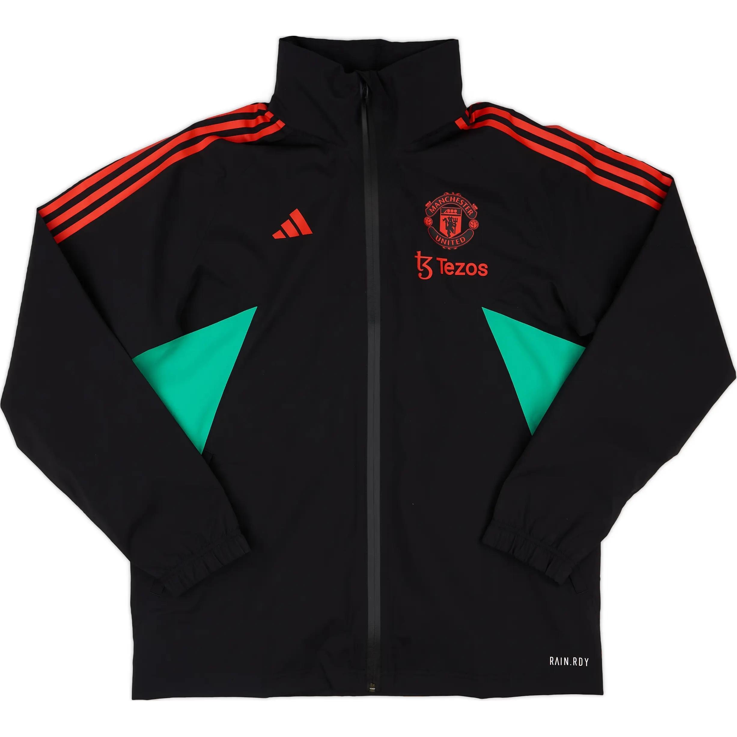 

Adidas Manchester United 2022-23 Striped Retro Comfortable Fashion Jacket Unisex Jacket Black IA7268