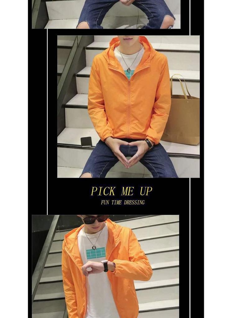 2023 Men's Ultra-Thin Sun Protection Jacket - Transparent, Versatile Beach and Student Wear