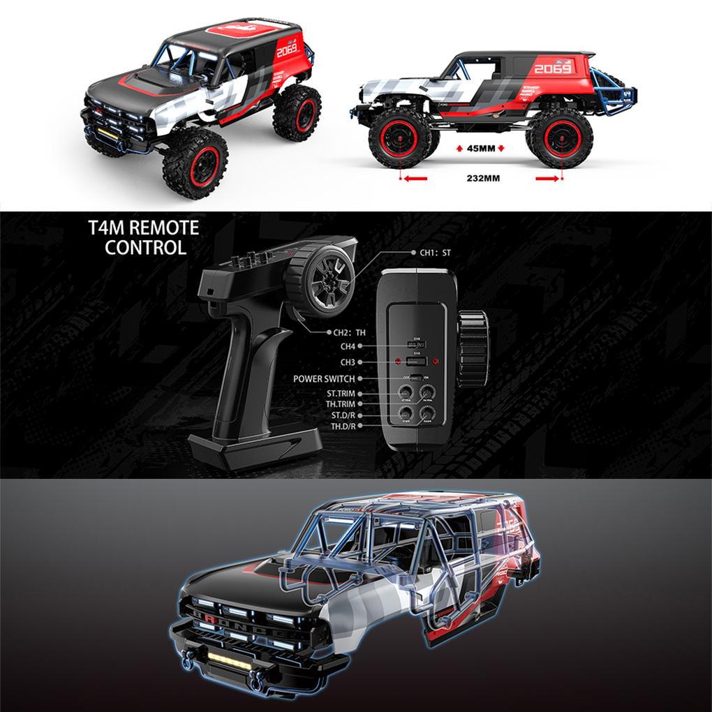 Mjx New Hyper Go 1:12 4WD Brushless H12p Remote Control Car, High-Speed Four-Wheel Drive Climbing Off-Road Vehicle Model Toys