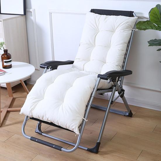 Recliner Cushion Cotton Linen Chair Pad with Straps Soft Padded Chair Cushion for Folding Recliners Rocking Chairs Home Office Use
