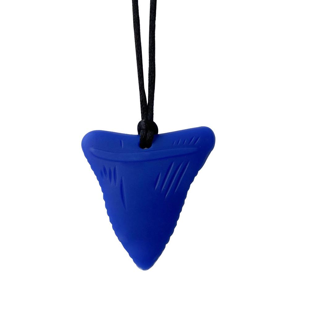 Silicone Shark Teeth Teether Necklace - Baby Chewing & Grinding Toy, Food-Grade Pacifier Accessory.