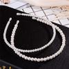 NEOBABY Fashion Headbands,White Faux Rhinestones Bridal Hair Hoop Wedding Hair Accessories Pearl Hairbands for Women Girls (PACK OF 2 PCS)