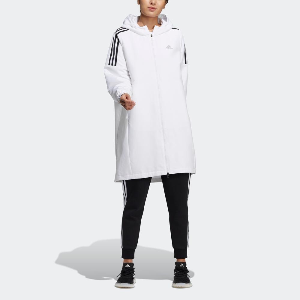 adidas Sport Training Lässige Fleecegefütterte Kapuzenjacke Damen Oberbekleidung Weiß HG1848