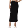 Women's Skirt Solid Color Hip Skirt Slit Long Skirt