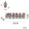 6Pcs/Box Plastic Christmas Tree Ornament Pinecone Christmas Decorations