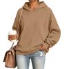Women's Hooded Sweatshirt, Color Long Sleeve Pullover with Pocket, Loose Fit Casual Athletic Top