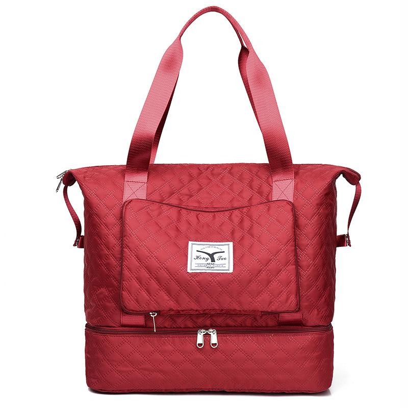 

Yoga Fitness Bag Women s Travel Bag Dry and Wet Separation Down Jacket Bag Portable Shoulder Travel Duffel Bag красный