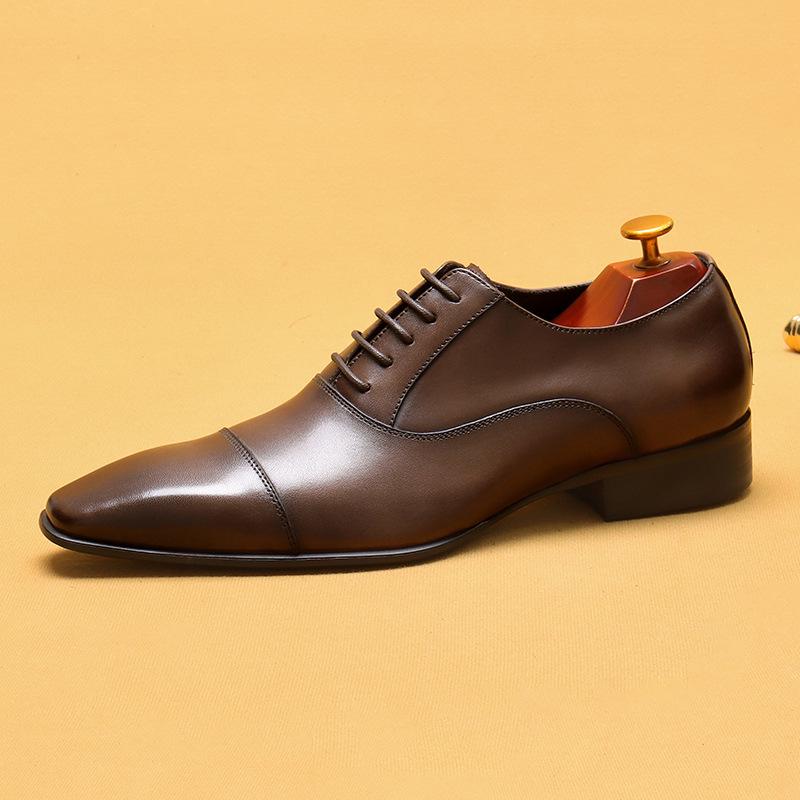 VIP Exclusive Japanese Men's Leather Three-Piece Formal Oxford Shoes - Black, Pointed Toe, Business & Commuting Style
