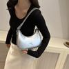 Crescent Shoulder Bag PU Leather Hobo Handbag Cute Bow Tote Bag Purses Underarm Purse for Women Girls CLE