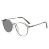 0~ +4.0 Polygon Irregular  Reading Glasses Eyeglass Frame Anti Blue Light Intelligent Color Changing Sensitive Gray Glasses
