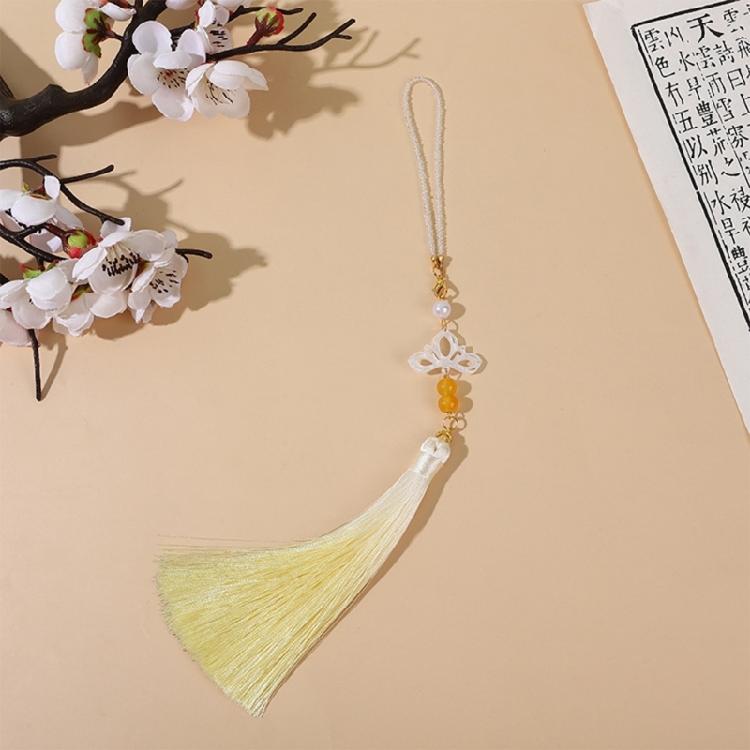 Unique Women Cheongsam Pendant Handmade Brooch with Long Tassels Female Jewelry