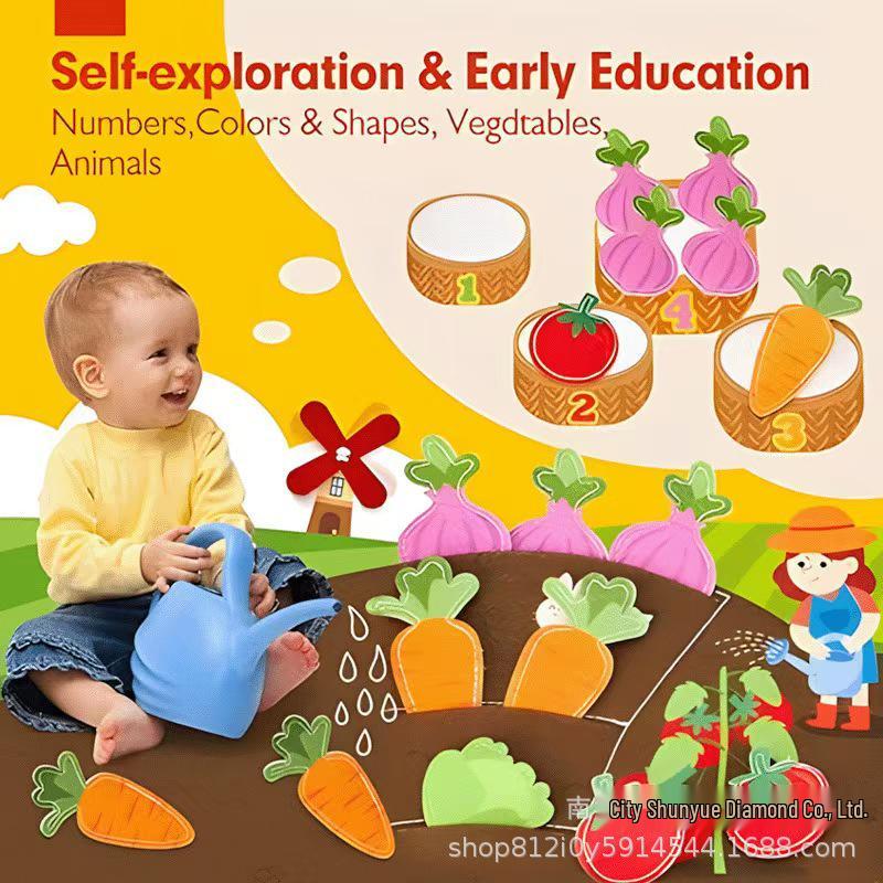 Animal Farm Felt Puzzle Book for Children's Early Education and Storytelling