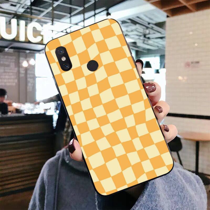 Checker Phone Case For Xiaomi Mi 5X 8 9 10 11 12 Lite Pro 10T PocoX3pro PocoM3 Note 10 Pro Lite