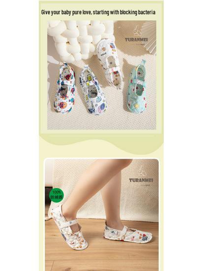 Maternity Non-Slip Breathable Cotton Slippers: Soft, Closed Heel, Thin Style for Home and Wood Floors.