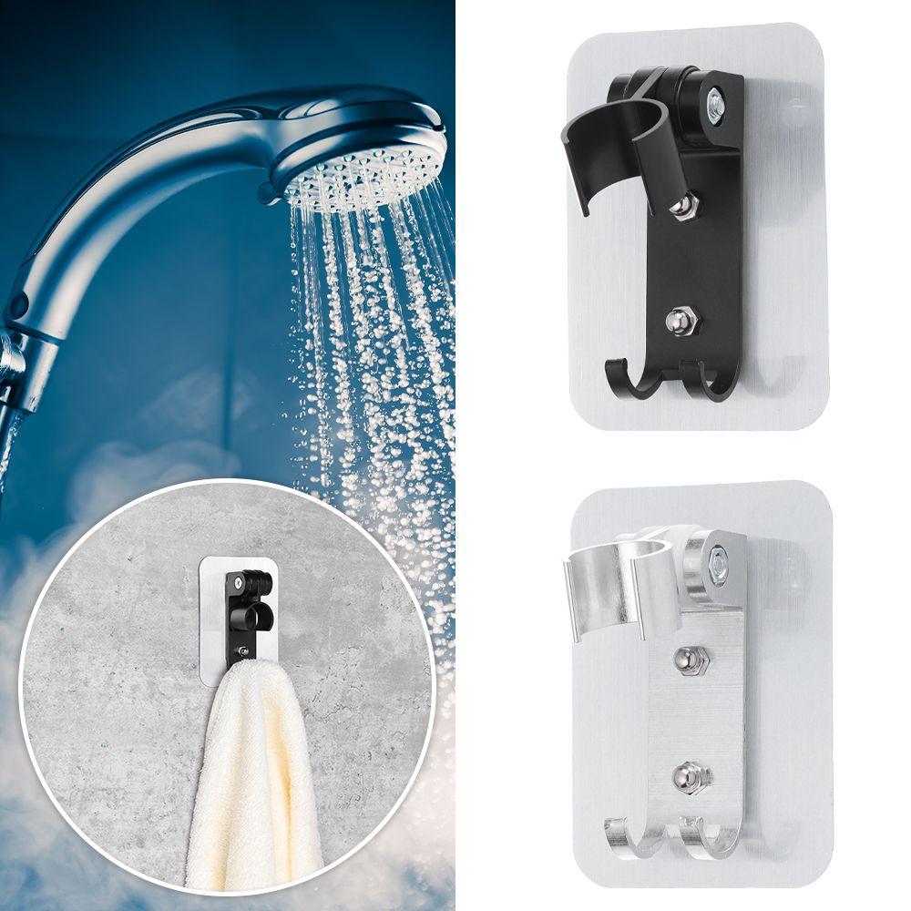 Gift Restroom Supplies Showerhead Stand Bathroom Accessories Aluminum Shower Holder Punch Free Wall Gel Mounted