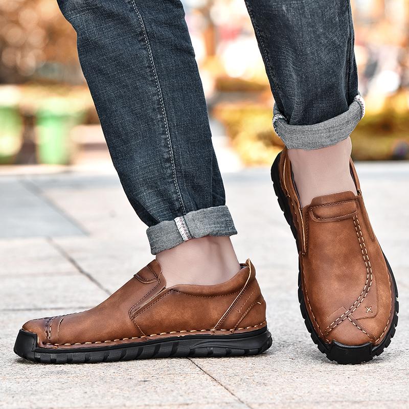 Popular Men's Shoes Autumn Men's Business Dress Small Leather Shoes Fashion British Casual Shoes Handmade