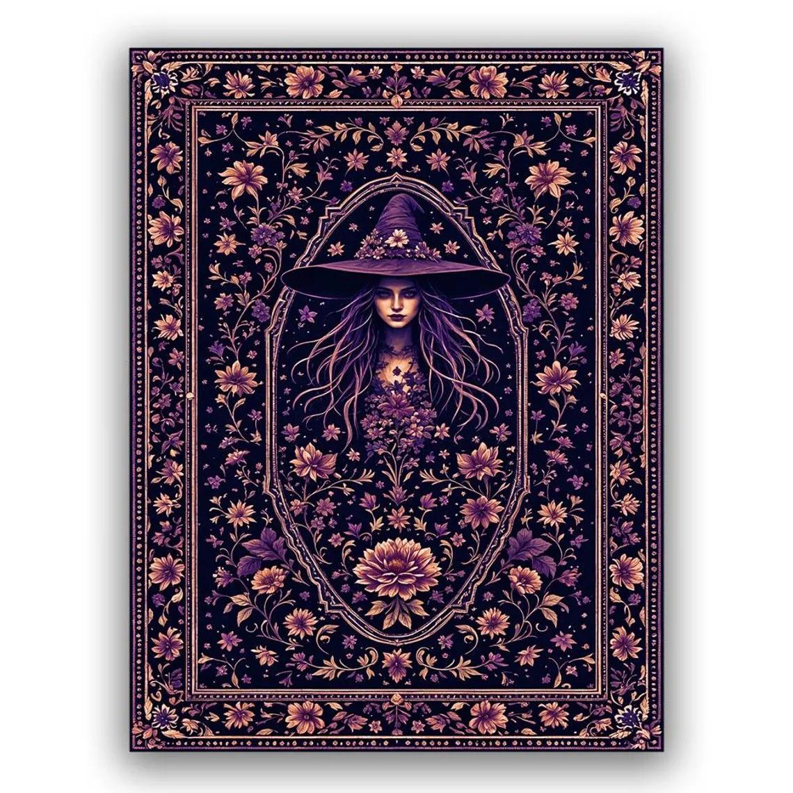 

Mystic Red and Black Rug with Bold Gothic Carpet, Mystic Dark Rug with Fiery Red Ornamental Design, Occult Rug, Witchcraft Rug 40x60cm