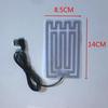 8x13cm USB Electric Heating Pad, 5V, Black Right Angle Plug with Tensile-Resistant Wire