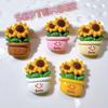 5 stücke Harz Cartoon Kühlschrank Magneten Sonnenblumen Kühlschrank Magnetischen 3D Aufkleber Nachricht DIY Whiteboard Aufkleber Für Wohnkultur