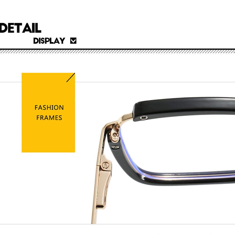Square Glasses Frame Comfortable Computer Optical Eyewear Unisex Anti Blue Light Glasses Fashion Large Frame Eyewear For Travel