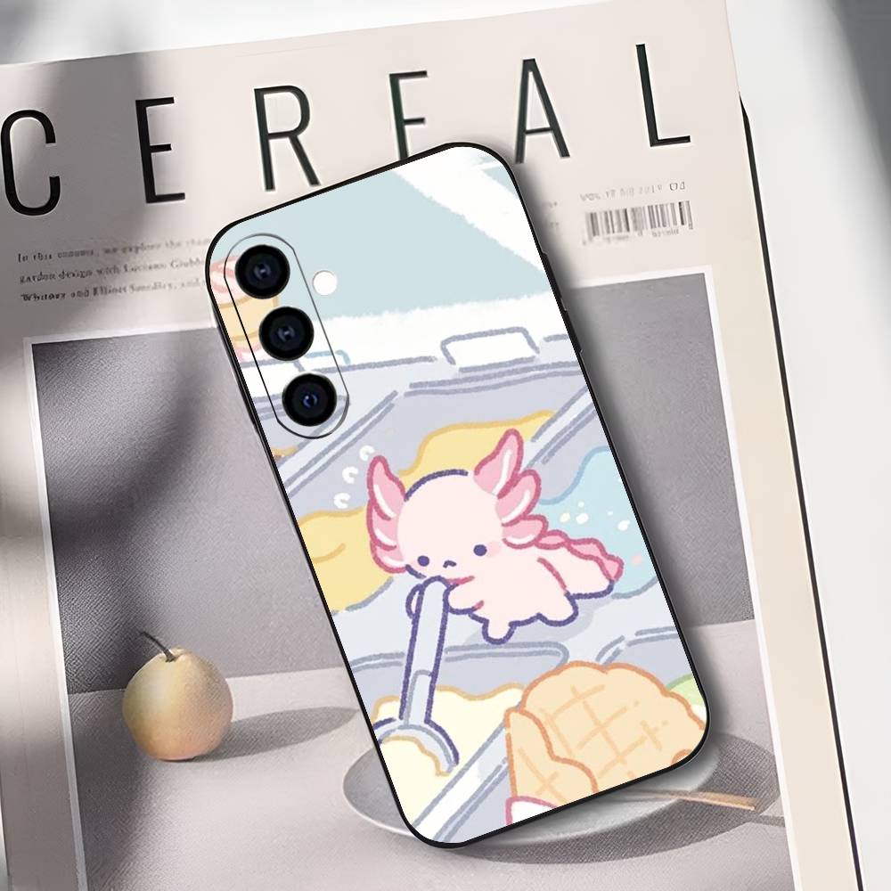 Cartoon Cute Axolotl Phone Case Silicone Soft For Samsung Galaxy A73,A72,A71,A70,A53,A52,A51