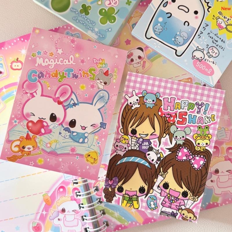 70Sheets Cute Retro Japanese-Style Girl Rabbit No Sticky Scrapbooking Memo Pads Message Paper Journal Notepad School Stationery