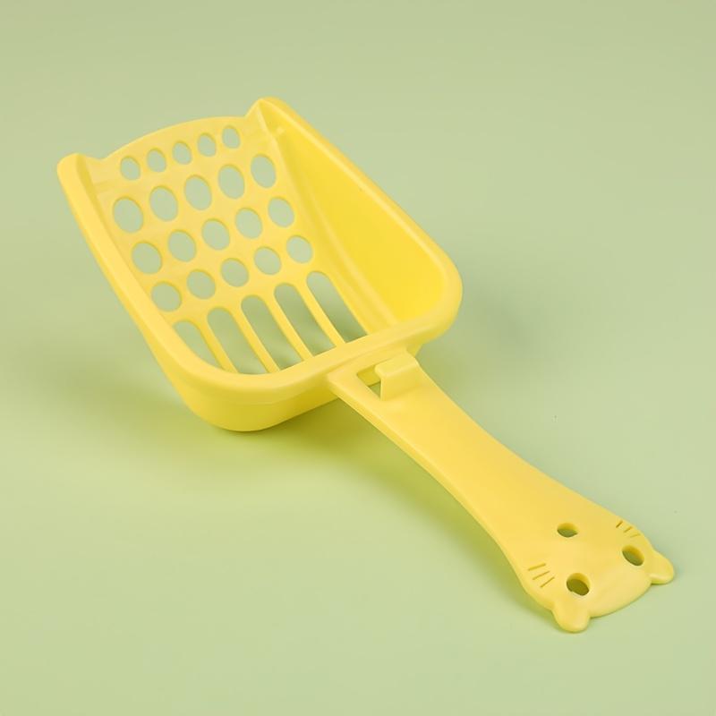 1PC Durable Cat Litter Shovel, Easy To Clean and Durable Plastic Pet Waste Shovel жёлтый