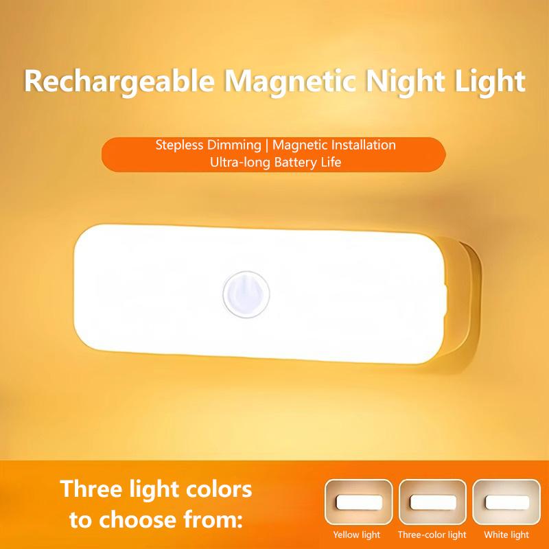3 Colors Adjustment Wireless Eye Protection Night Lamp Magnetic Charging Night Light Creative Room Decor Ultra Long Battery Life