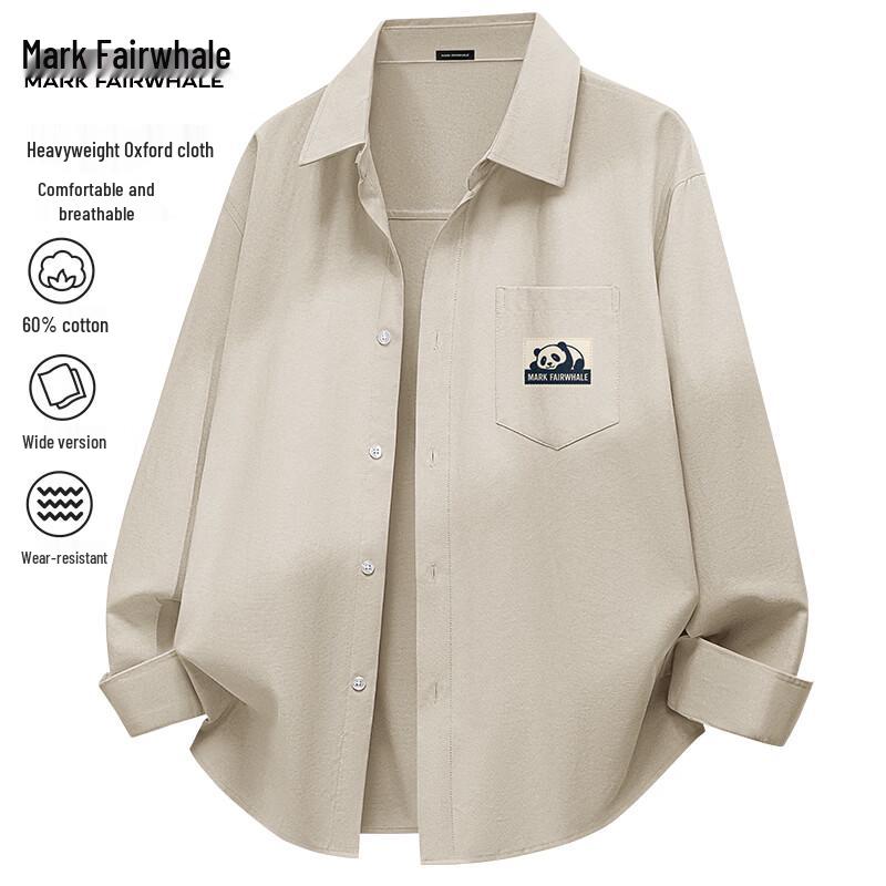 Mark Fairwhale Men's Heavyweight Oxford Chinese Style Long-Sleeve Shirt