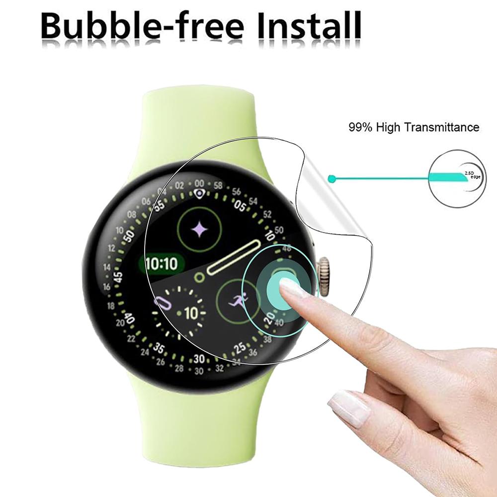 3Pcs For Google Pixel Watch 4 41mm TPU Watch Screen Protector Anti Scratch HD Clear Hydrogel Film