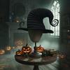 With Rope Pleated Wizard Hat Ruffle Edge Cosplay Party Witch Hat  Cosplay Costume