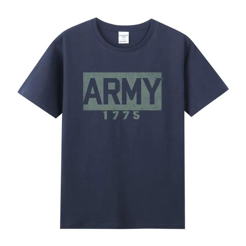 2026 New American Summer Military Tactical Training Army Retro Print Enthusiast Pure Cotton Tshirt for Unisexs Clothing T Shirt