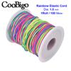 100Meter Rainbow Elastic Rope Round Elastic Band Beading Bracelet String Rubber Cord Clothe Sewing Accessories 1mm 1.2mm 1.5mm