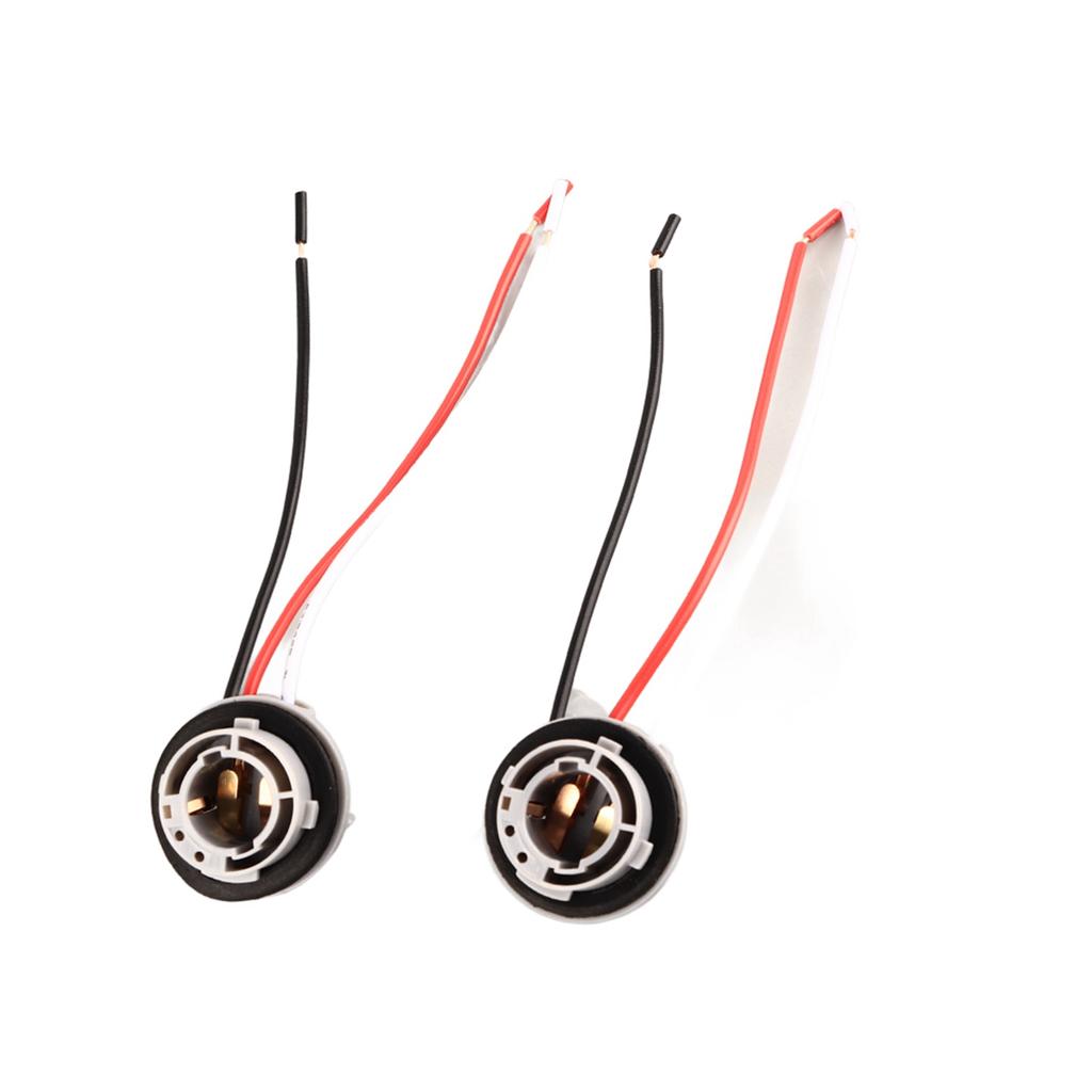 2pcs 1157 Socket, Brake Light Bulbs Socket LED Turn Signal Lamp Holder Adapter Holder Adapter Base Connector Wiring Cable