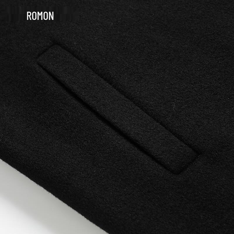 Romon Men's 100% Merino Wool Mid-Length Double-Sided Coat