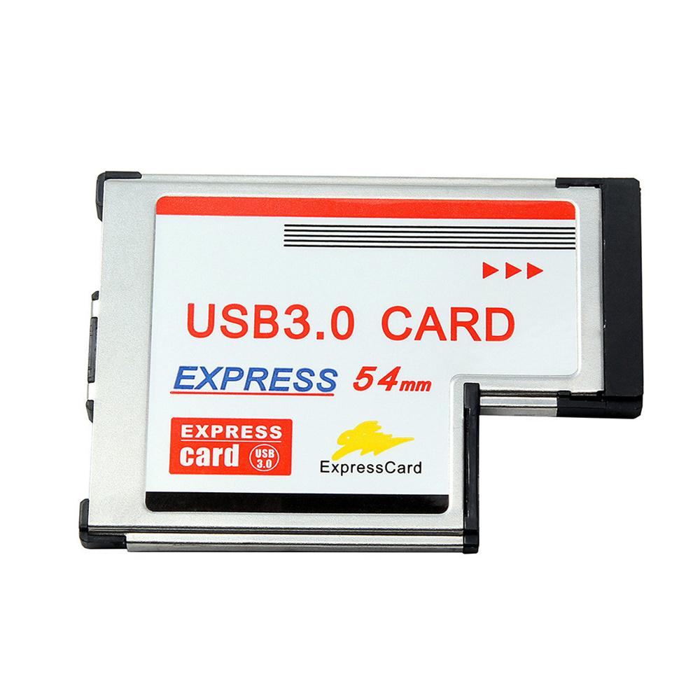 54mm Express Card Expresscard To 2 Ports USB 3.0 Adapter For Laptop NEC Chipest