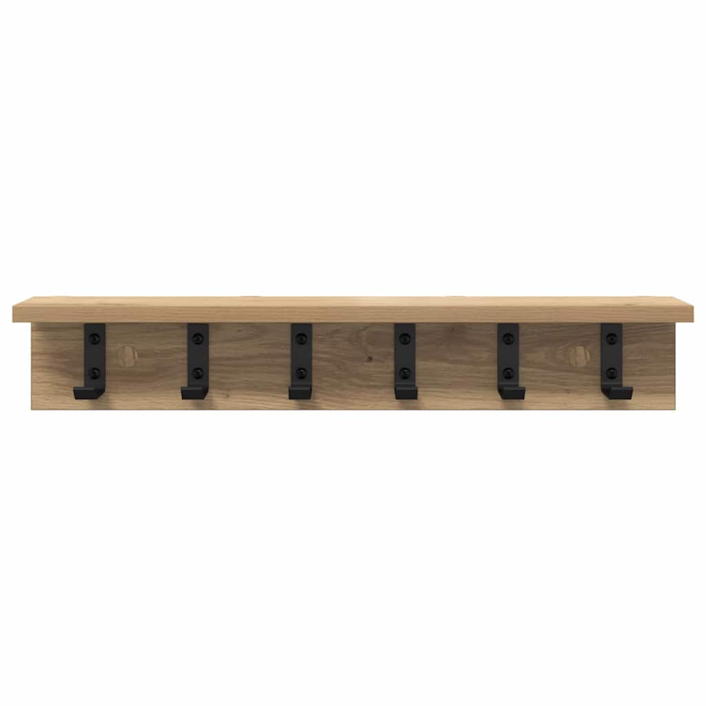 Wall Mounted Nightstand Artisan Oak 60 x 10.5 x 10.5 cm