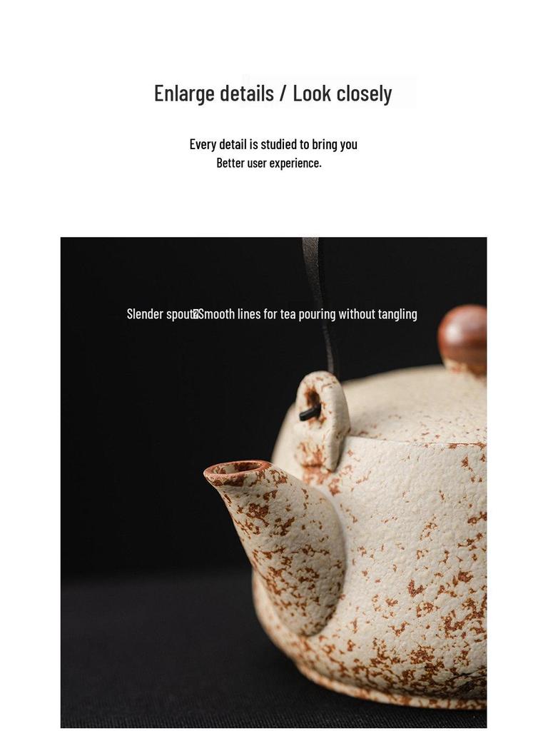 Firestone Gaiwan Tea Set: High-End Ceramic Teapot, Teacup, Handle Kettle for Home or Office Tea Brewing.