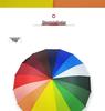 Automatic Windproof Extra-Large 16-Rib Rainbow Umbrella for Sun & Rain with Custom Logo