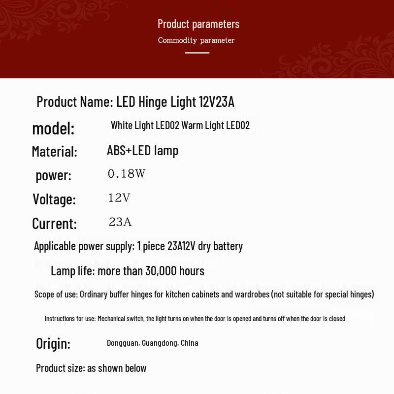 Battery-Free Smart LED Hinge Light for Wardrobe and Cabinet Doors